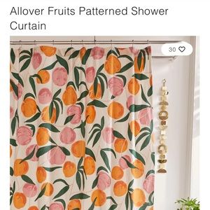 Urban Outfitters Allover Fruits Shower Curtain